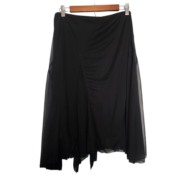 Vintage black Witchy 90s mesh asymmetrical skirt - Picture 1 of 8